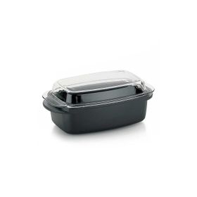 Kela Kerros 40x22.5 cm Dikdörtgen Cam Kapaklı Rosto Tenceresi