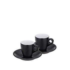 Kela Mattia Siyah 2'li Seramik Espresso Fincan Seti