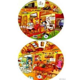 KELIME ÇARKI - EV VE EV EŞYALARI (İNGILIZCE, İSPANYOLCA, ALMANCA, FRANSIZCA, İTALYANCA) MULTILINGUAL VOCABULARY WHEELS - IN THE HOUSE - KOLEKTIF