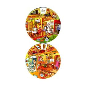 KELIME ÇARKI - EV VE EV EŞYALARI (İNGILIZCE, İSPANYOLCA, ALMANCA, FRANSIZCA, İTALYANCA) MULTILINGUAL VOCABULARY WHEELS - IN THE HOUSE - KOLEKTIF