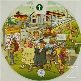 KELIME ÇARKI - KENT HAYATI VE YÖN-YOL TARIFI (İNGILIZCE, İSPANYOLCA, ALMANCA, FRANSIZCA, İTALYANCA) MULTILINGUAL VOCABULARY WHEELS - IN TOWN - KOLEKTIF