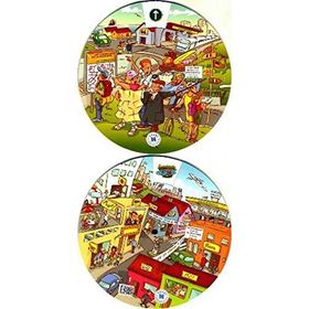 KELIME ÇARKI - KENT HAYATI VE YÖN-YOL TARIFI (İNGILIZCE, İSPANYOLCA, ALMANCA, FRANSIZCA, İTALYANCA) MULTILINGUAL VOCABULARY WHEELS - IN TOWN - KOLEKTIF