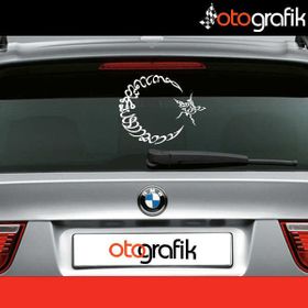 Kelime-i Tevhid Ay Yıldız Oto Sticker
