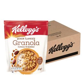 Kellogg's 250 gr Şeker İlavesiz Hurmalı ve Bademli Granola (10 adet)
