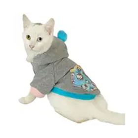 Kemique Kitty Grey Kapşonlu Süeter Kedi Kıyafeti