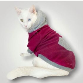 Kemique L Kırmızı Kitty Grey Kapşonlu Sweat By Kemique Köpek Kazağı