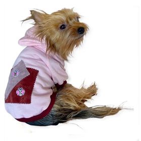 Kemique Pink Burgundy Bee Kapşonlu Sweatshirt XL Pembe Köpek Kıyafeti