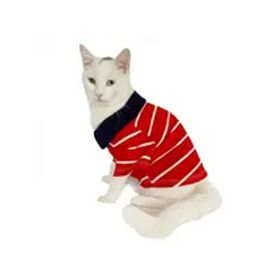 Kemique Red Stripe Elegance Polo Yaka Tişört Kedi Elbisesi