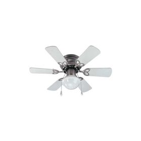 Kendal KCF278 Vanti 60 W 30 inç Ahşap Beyaz 6 Kanatlı Lambalı Avizeli İpli Tavan Vantilatörü
