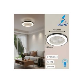 Kendal KCF297 30 W 20 inç Ledli Modern Tavan Vantilatörü