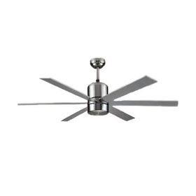 Kendal KSCF286 Vanti 60 W G9 6 Kanatlı Lambalı Avizeli Gümüş Tavan Vantilatörü