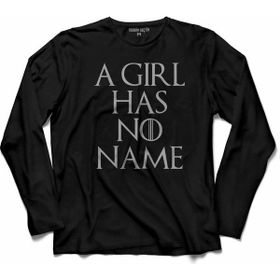 Kendim Seçtim 001-Siyah A Girl Has No Name Game Of Thrones Uzun Kollu Erkek T-Shirt