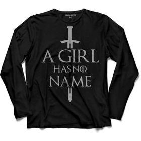 Kendim Seçtim 001-Siyah A Girl Has No Name Game Of Thrones Uzun Kollu Erkek T-Shirt