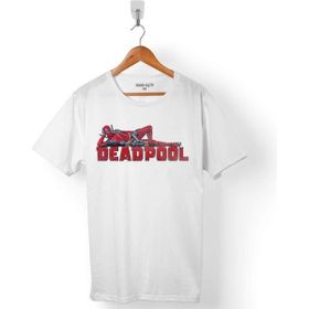 Kendim Seçtim Deadpool 1 2 3 Logo Beyaz Erkek Tişört