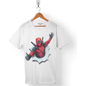 Kendim Seçtim Deadpool 1 2 3 Logo Beyaz Erkek Tişört