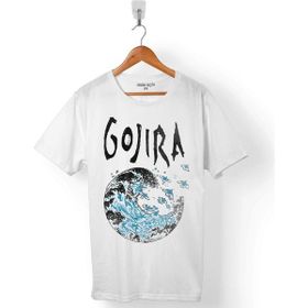 Kendim Seçtim Gojira Progresif Metal Logo Beyaz Erkek T-shirt