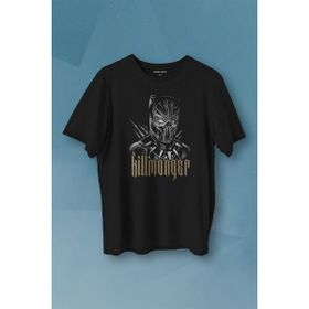 Kendim Seçtim Golden Jaguar Black Panther Film Baskılı Siyah Erkek T-shirt