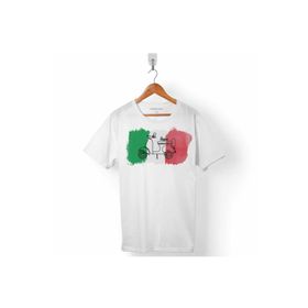 Kendim Seçtim Italian Flag Vespa Scooter Beyaz Erkek Tişört