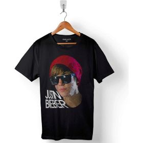 Kendim Seçtim Justin Bieber 1994 Silüet Baskılı Siyah Unisex T-Shirt