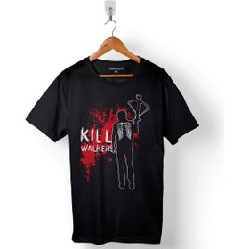 Kendim Seçtim Kill Walkers The Walking Dead Daryl Baskılı Siyah Unisex T-Shirt