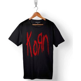 Kendim Seçtim Korn Metal Music Logo Baskılı Siyah Unisex T-Shirt