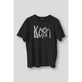 Kendim Seçtim Korn Metal Rock Baskılı Siyah Regular Fit Pamuklu Unisex T-Shirt