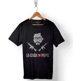 Kendim Seçtim La Casa De Papel Logo Baskılı Siyah Unisex T-Shirt