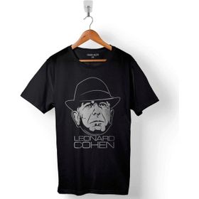 Kendim Seçtim Leonard Cohen Kohen Baskılı Siyah Unisex T-Shirt