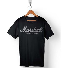 Kendim Seçtim Marshall Amplification Logo Siyah Erkek Tişört