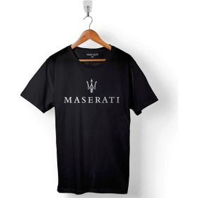 Kendim Seçtim Maseratı Logo Black Baskılı Siyah Unisex T-Shirt