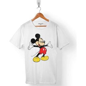 Kendim Seçtim Mickey Mouse Logo Hapishane Beyaz Erkek Tişört