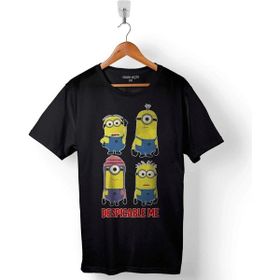 Kendim Seçtim Minions Despicable Me Baskılı Siyah Unisex T-Shirt