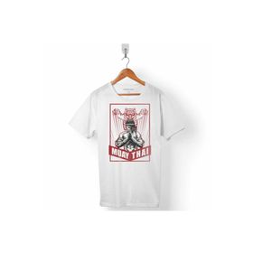 Kendim Seçtim Muay Thai Tiger Muaythai Kick Boks Boxing Uzak Doğu Beyaz Erkek Tişört