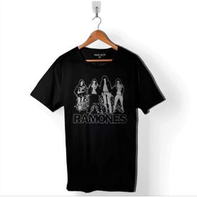 Kendim Seçtim Musical Ramones Punk Rock Müzik Baskılı Siyah Unisex T-Shirt