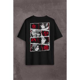 Kendim Seçtim Naruto Kakashi Anime Manga Baskılı Siyah Erkek T-shirt