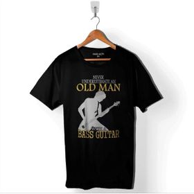 Kendim Seçtim Neil Young Never Undersestimate An Old Man Baskılı Siyah Unisex T-Shirt