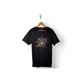 Kendim Seçtim One Piece Compass Skull Skeleton Beyaz Erkek Tişört