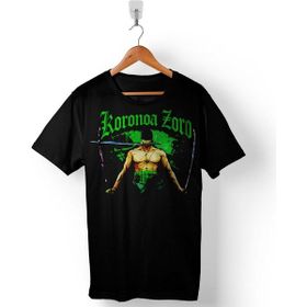 Kendim Seçtim One Piece Zoro Roronoa Logo Siyah Erkek Tişört