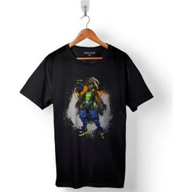 Kendim Seçtim Overwatch Lucio Heroes Steam Logo Baskılı Siyah Unisex T-Shirt