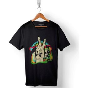 Kendim Seçtim Peace Love Zen Özgürlük Barış Anarchy Baskılı Siyah Unisex T-Shirt