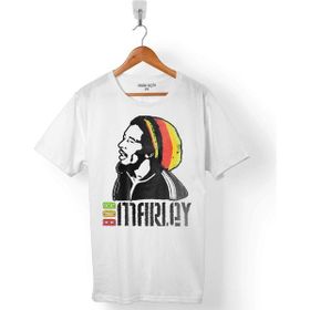 Kendim Seçtim Reggae Bob Marley Müzik Kralı Beyaz Erkek Tişört