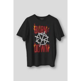 Kendim Seçtim Seth Rollins Burn It Down WWE Spor GYM Fight Baskılı Siyah Erkek Tişört