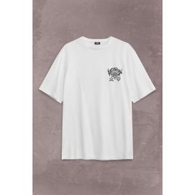 Kendim Seçtim Sırt Ön Baskılı Oversize Beyaz Archgoat Behemoth Metallica Heavy Metal Erkek T-Shirt
