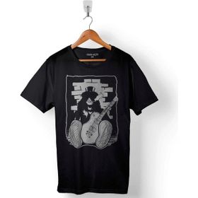 Kendim Seçtim Slash Guitar Coldplay Baskılı Siyah Unisex T-Shirt