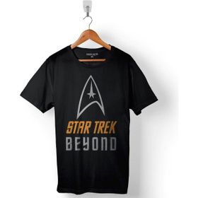 Kendim Seçtim Star Trek Beyond Logo Terran Empire Baskılı Siyah Unisex T-Shirt