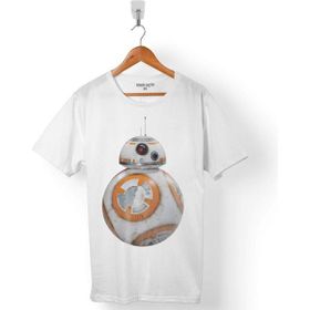 Kendim Seçtim Star Wars BB-8 BB8 Fathead Beyaz Erkek Tişört