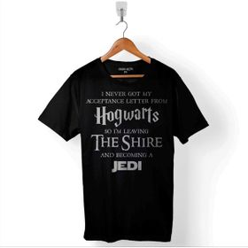 Kendim Seçtim Star Wars Jedi I Never My Acceptance Letter Baskılı Siyah Unisex T-Shirt