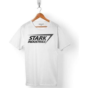Kendim Seçtim Stark Industries Marvel Beyaz Erkek Tişört