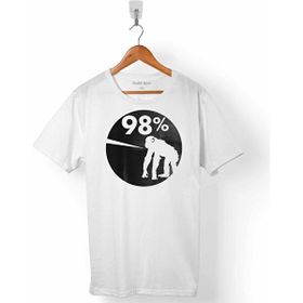 Kendim Seçtim T01B3544 Insan Evrim Şempanze %98 Chımp Evolutıon Dna Beyaz Erkek T-shirt