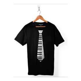 Kendim Seçtim T01S1794 Kravat Piyano Piano Tie Suit Up Erkek T-Shirt